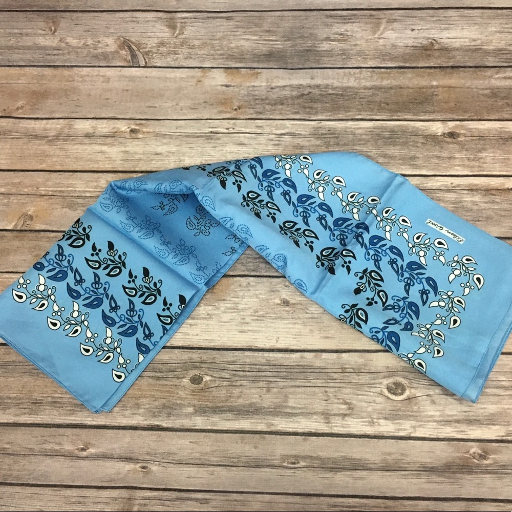 Eileen Wood Blue Square Scarf